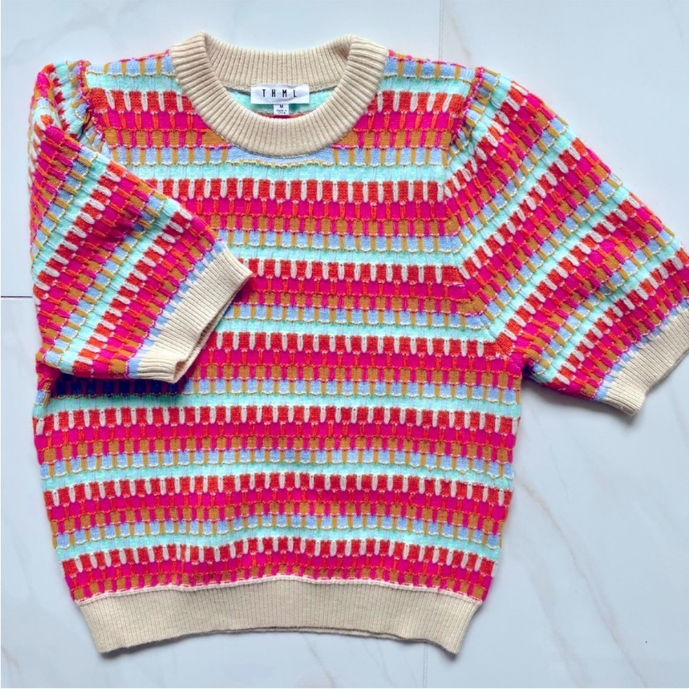 THML short sleeve knit sweater